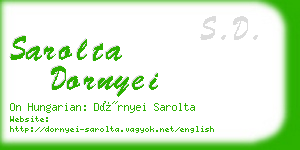 sarolta dornyei business card